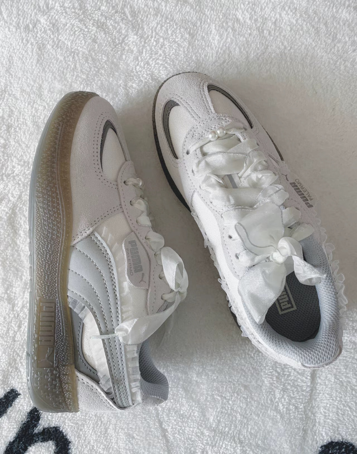 PUMA PALERMO 蕾絲花邊 麂皮迷霧灰