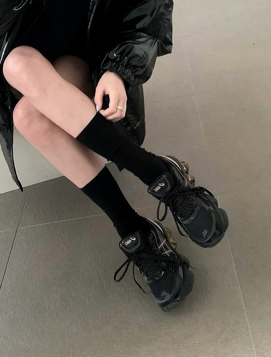 Asics 亞瑟士 Gel-Kinetic Fluent 黑金 復古 休閒鞋 慢跑鞋 1203A591-001