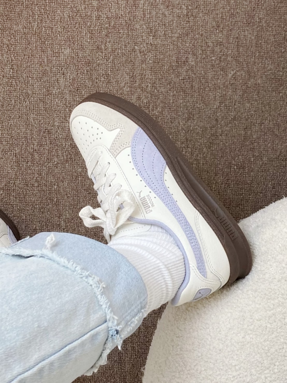 PUMA INDOOR 奶油薰衣草 焦糖底 女鞋