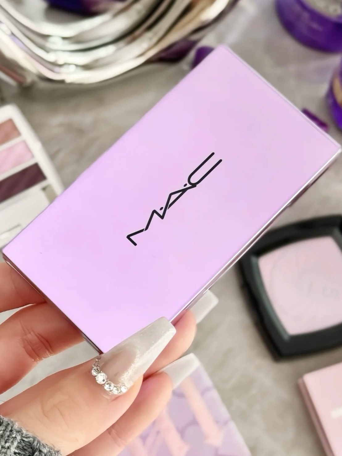 MAC 口袋雙色 紫白粉餅