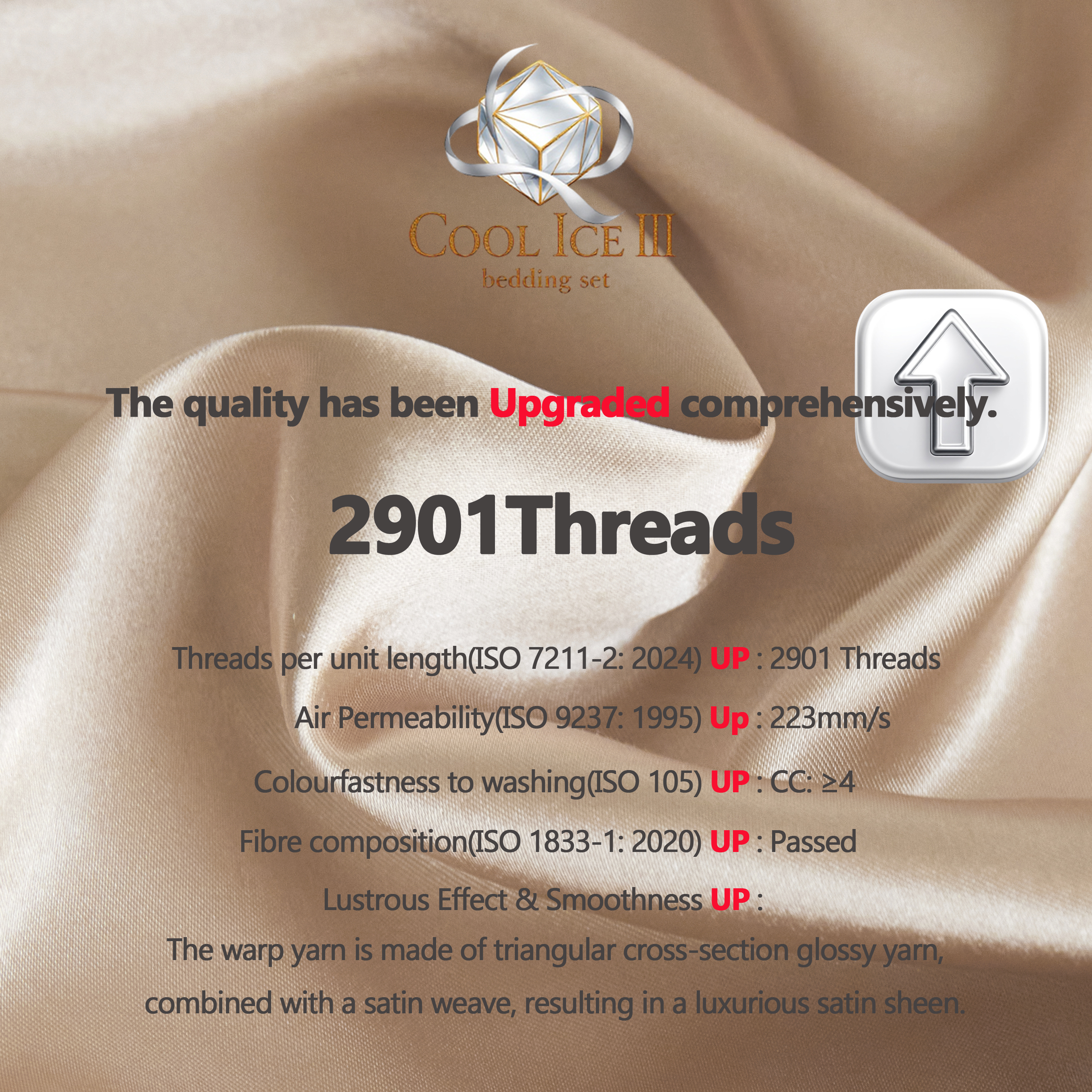Black smith 第三代2901針冰絲系列床品套裝_琥珀金