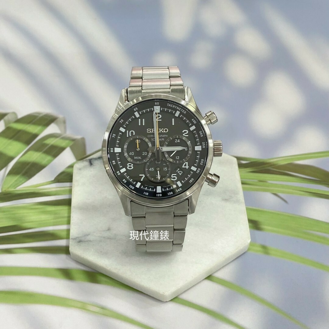 【SEIKO 精工】三眼計時運動帥氣男錶8T63-02M0D 43mm 現代鐘錶
