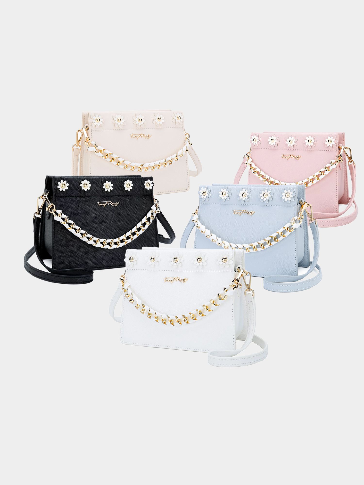 Rosy Romance Stereo Flower Shoulder Bag