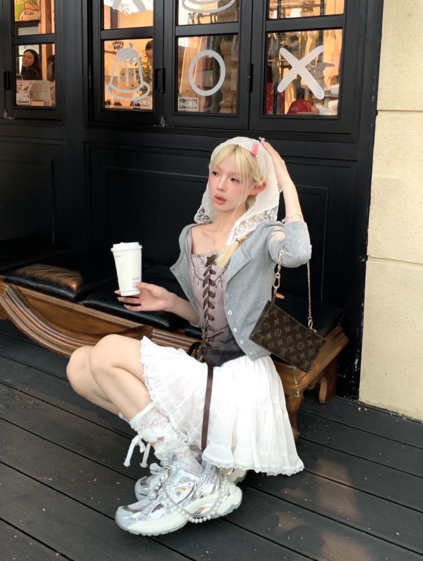 OLD ORDER 珍寶銀 珍珠 蕾絲 增高 渦輪 老爹鞋 O2320736