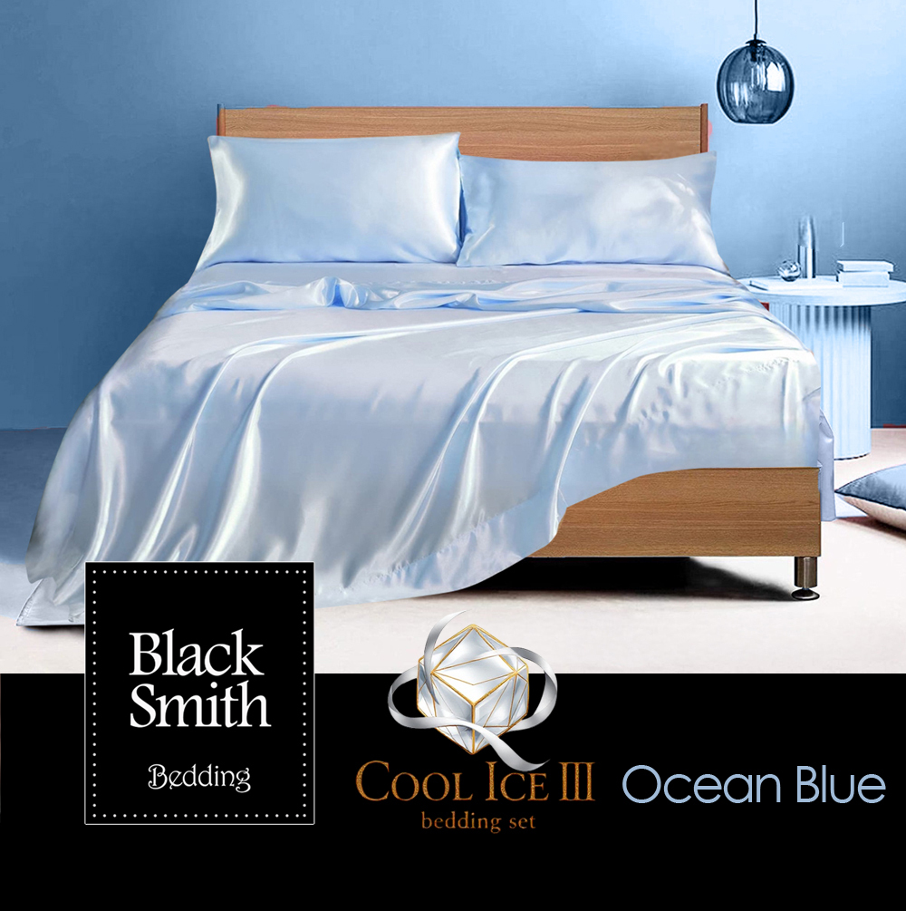 Black smith 第三代2901針冰絲系列床品套裝_海洋藍