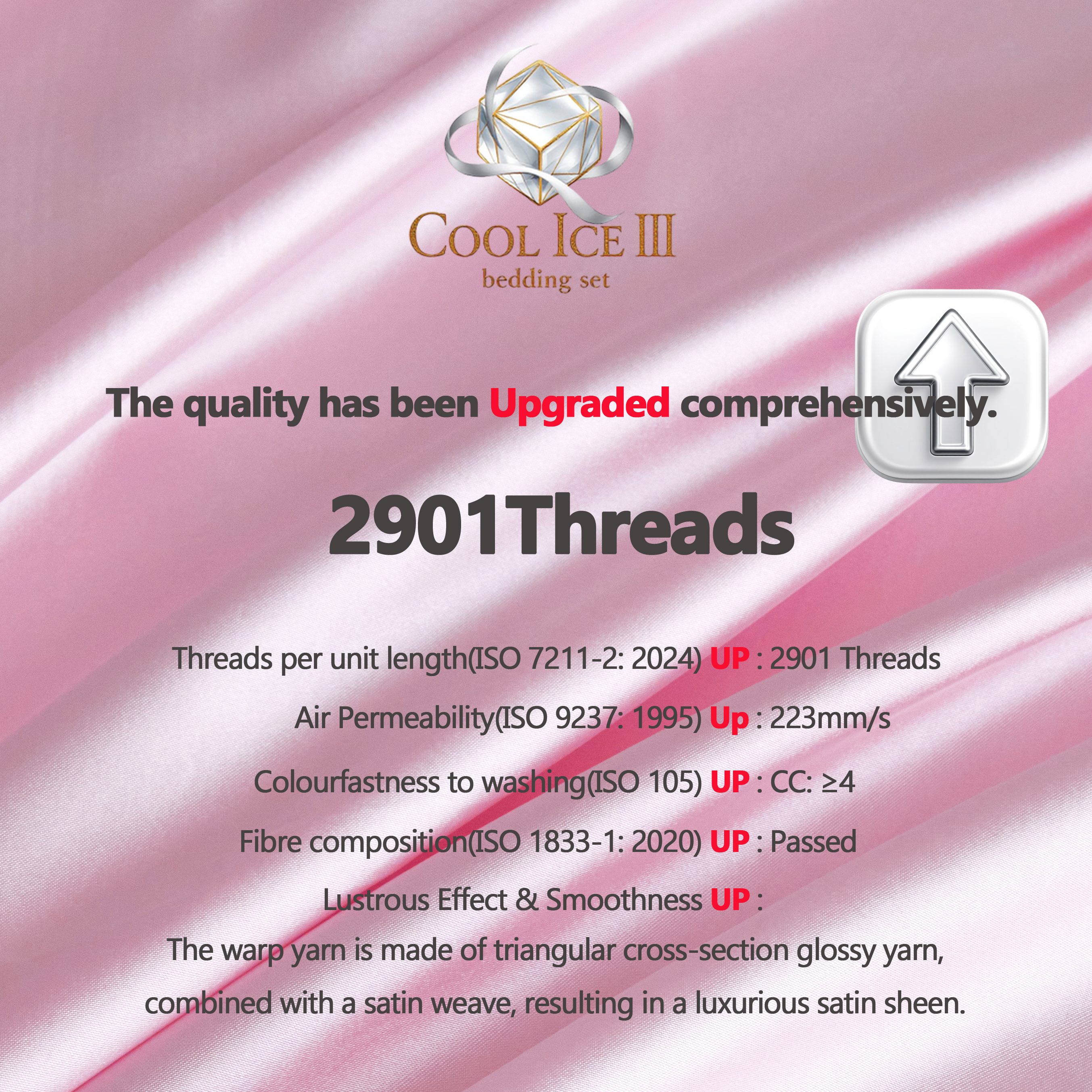 Black smith 第三代2901針冰絲系列床品套裝_珊瑚粉