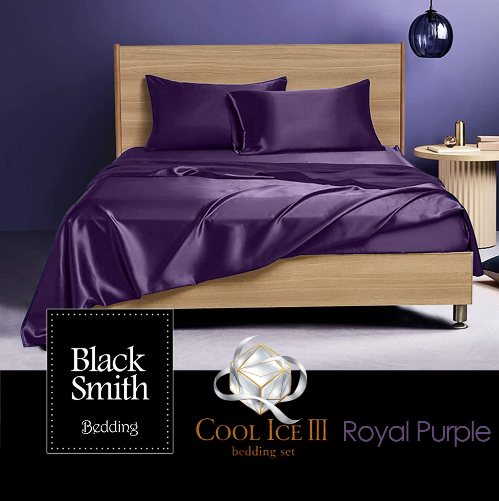 Black smith 第三代2901針冰絲系列床品套裝_貴族紫