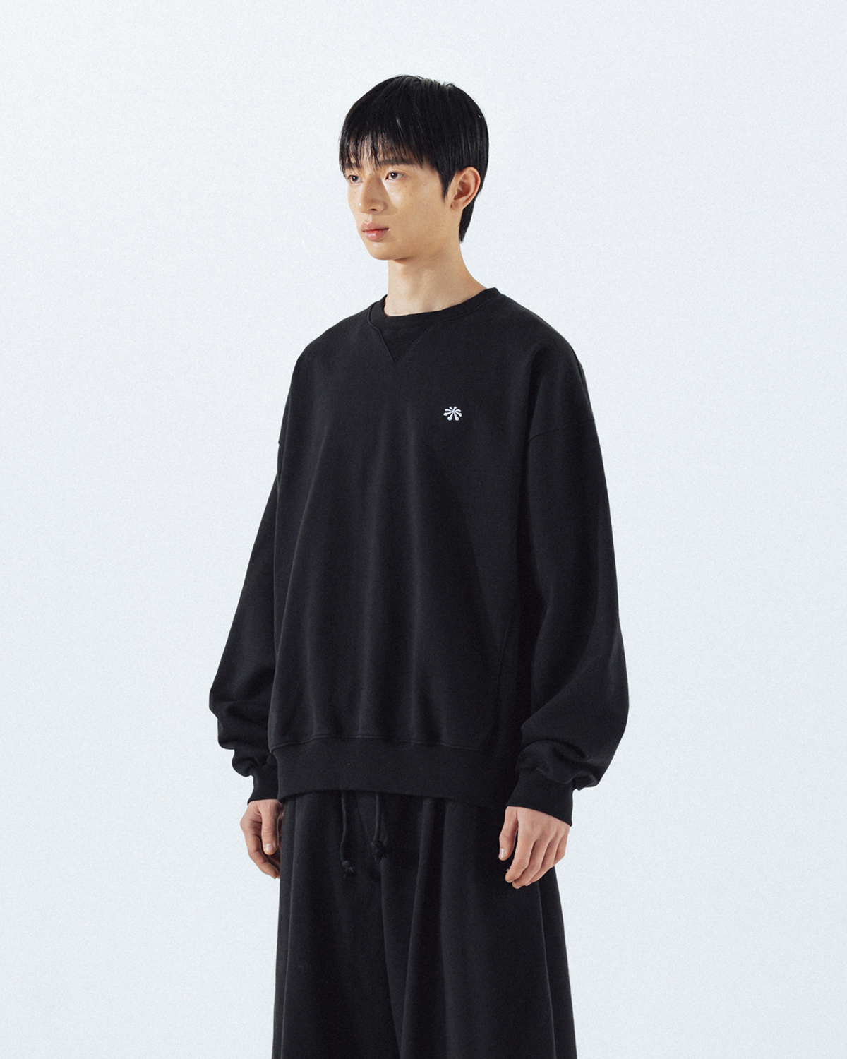 現貨ANGLAN Steady Symbol Sweat Set up - Black 經典款寬鬆純棉休閒