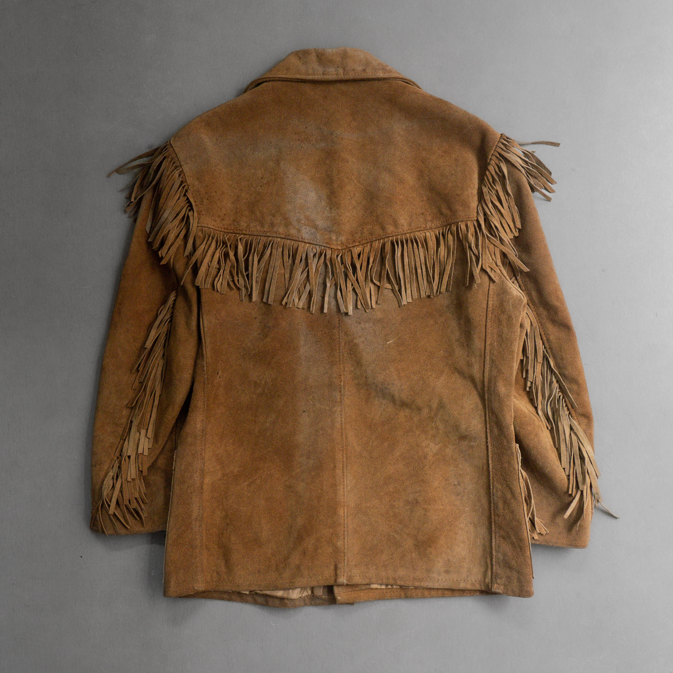 80-90S SCHOTT SUEDE FRINGE JACKET 美國製 駝色 麂皮 流蘇 長版 外套