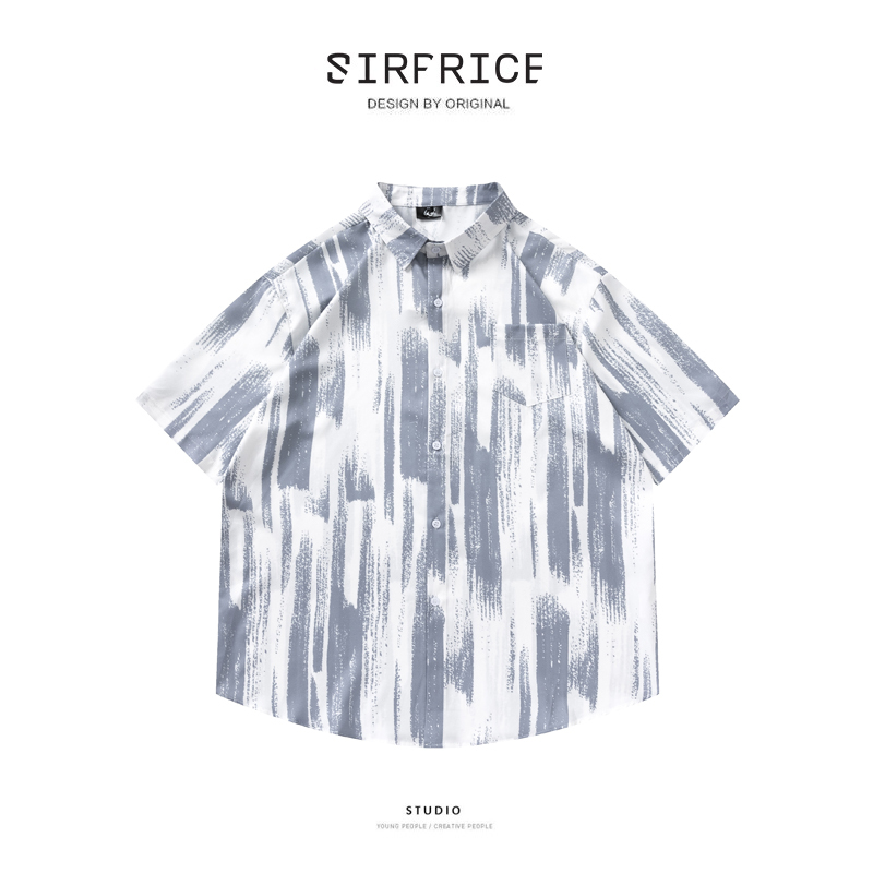 花襯衫 條紋襯衫 韓系
