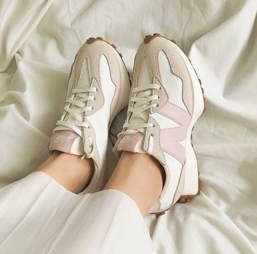 【Luxury】現貨特價 NEW BALANCE 327 皮革粉 N字 胭脂粉 乾燥玫瑰粉 W327AL 女款 慢跑鞋 厚底增高鞋 IG熱門款