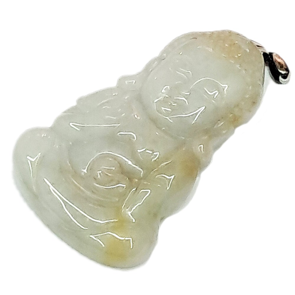 Q版佛陀緬甸玉佩+925銀墜【十方】143503