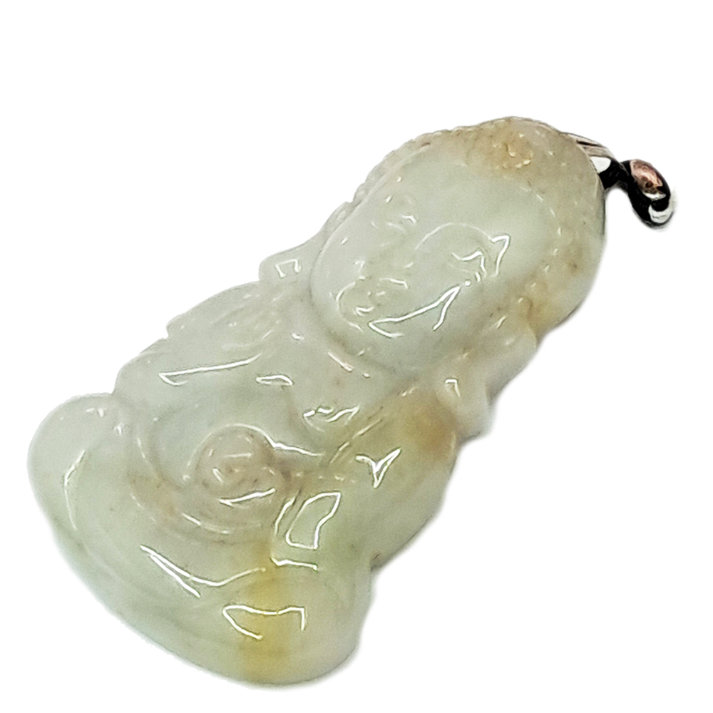 Q版佛陀緬甸玉佩+925銀墜【十方】143503