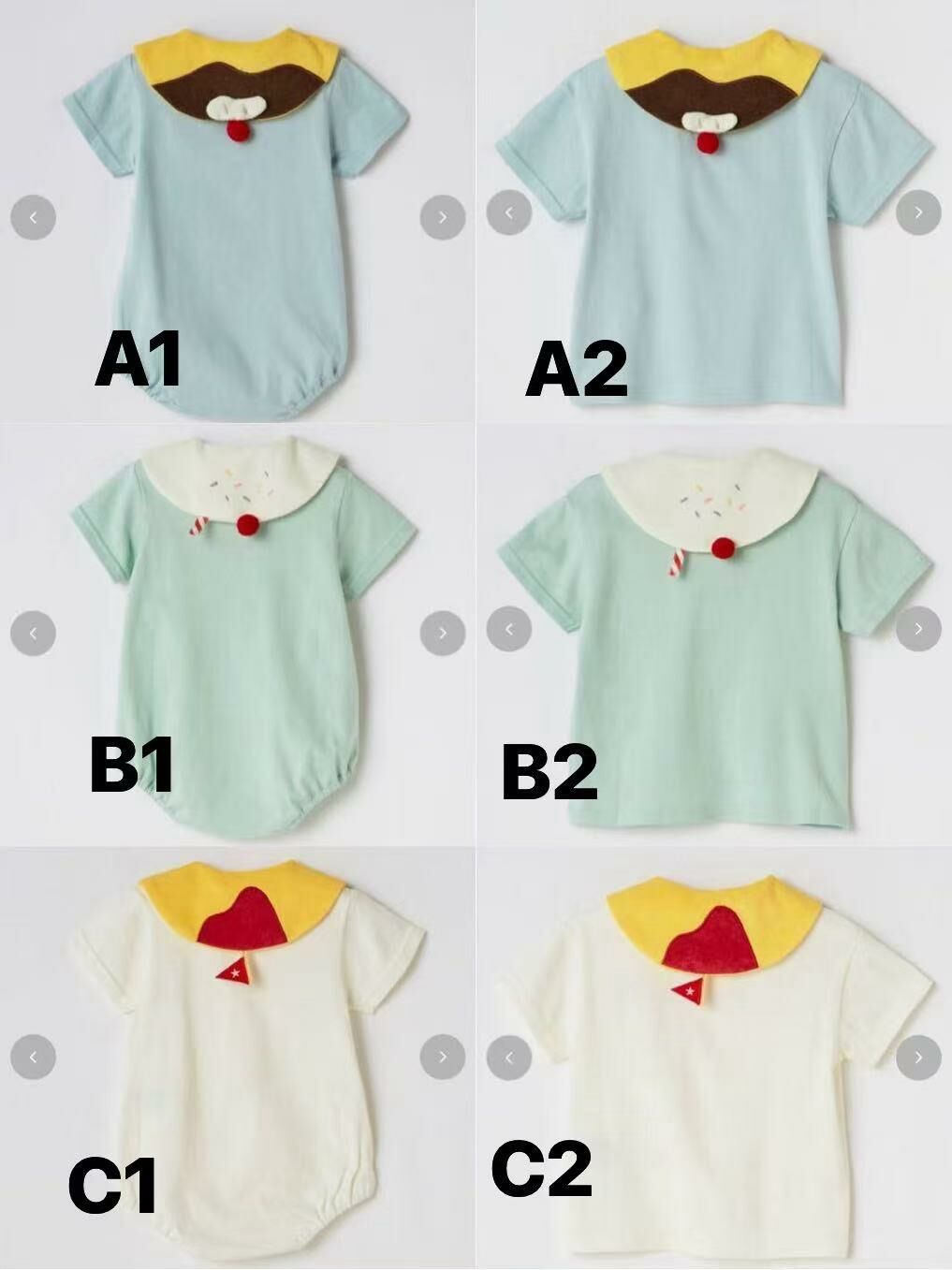 廠單 Futa 食物系列包屁/半袖