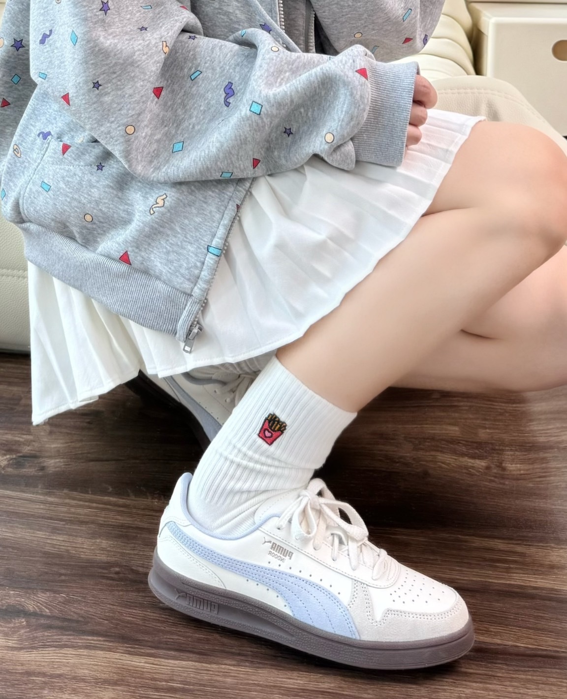 【OWN】PUMA INDOOR X Emmi 經典 麂皮 德訓鞋 奶油 薰衣草 焦糖底 401360-04 女鞋 國外限定