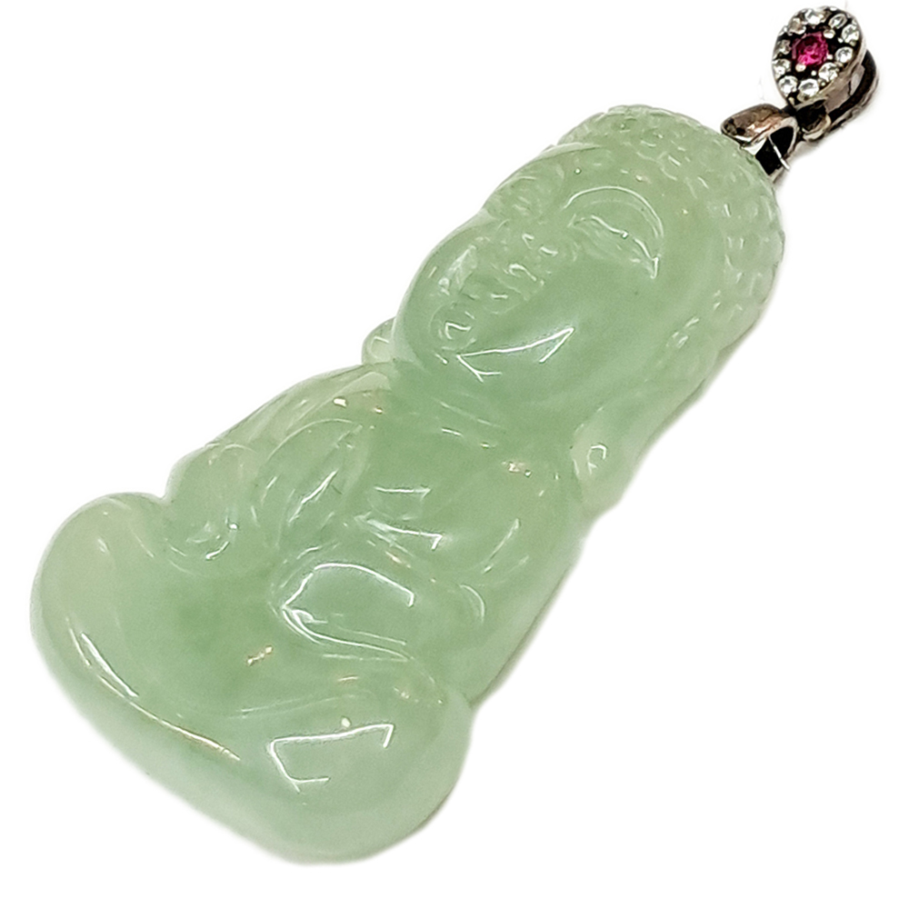 童顏佛緬甸玉墜飾+鑲紅寶石【十方】146940