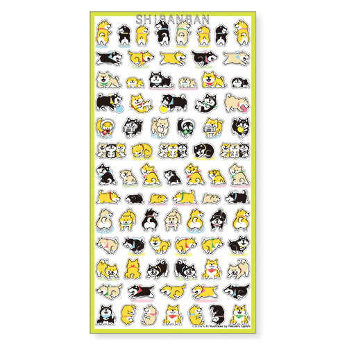 柴犬 復刻版 手帳貼紙 2款｜日本Mind Wave