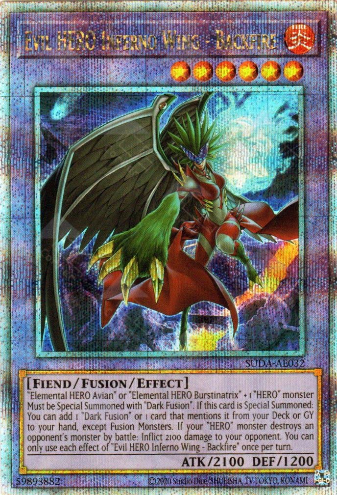 Suda-AE032 Evil HERO Inferno Wing - Backfire