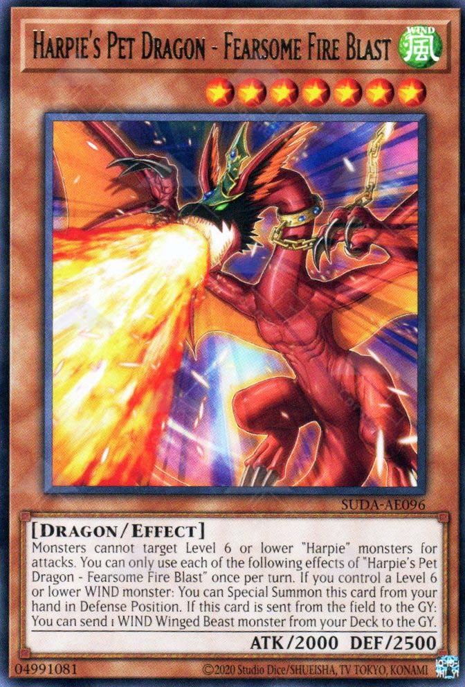 Suda-AE096 Harpie's Pet Dragon - Fearsome Fire Blast (R)