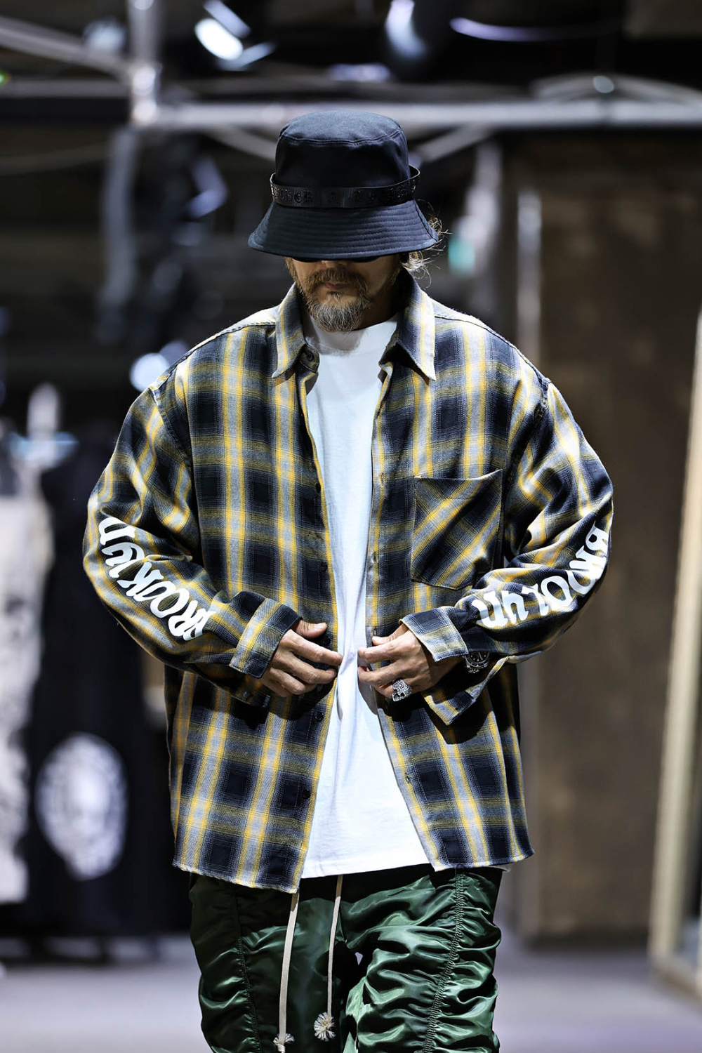 布魯克林印花格紋襯衫