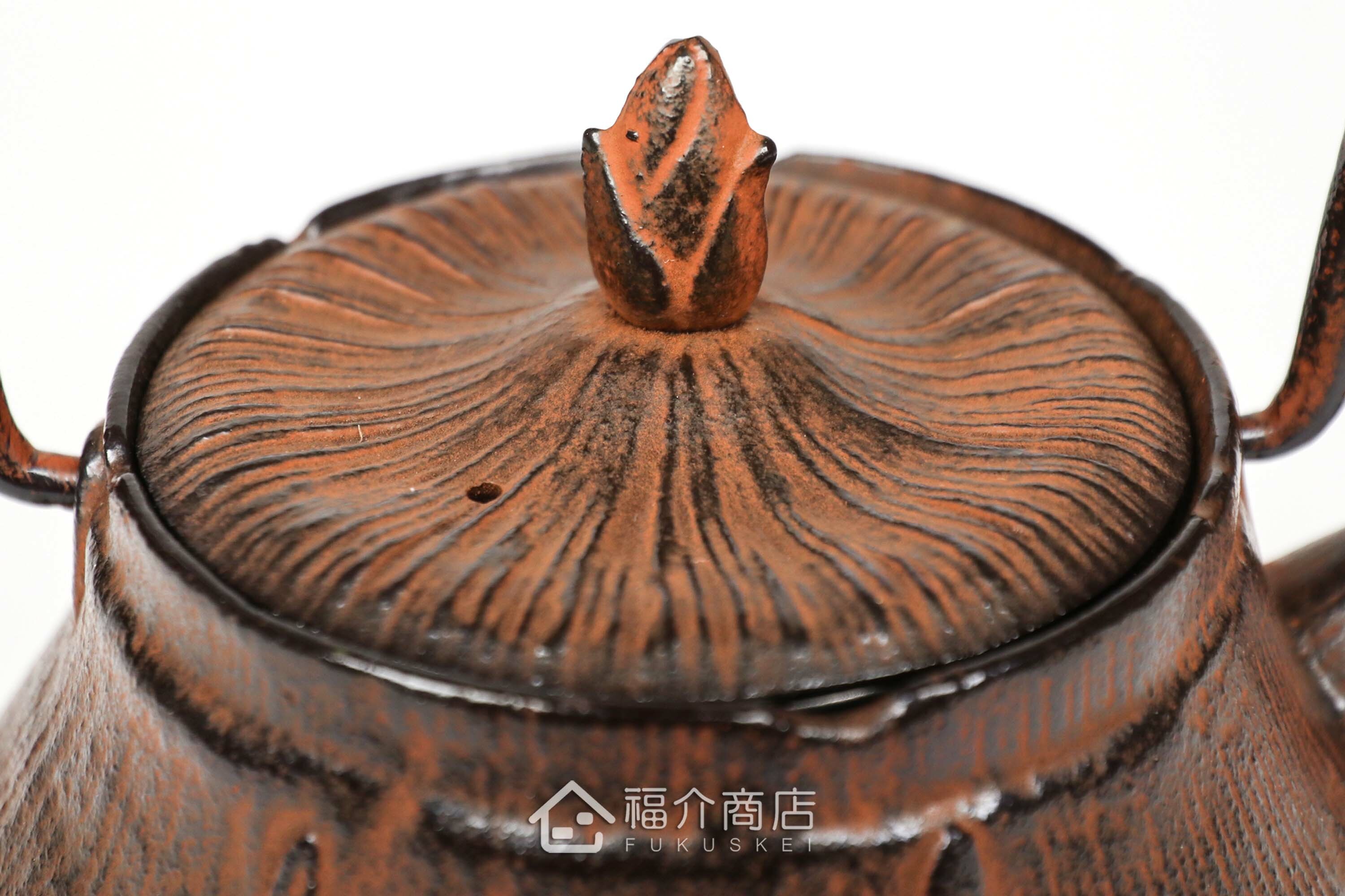 岩戶鑄工所製作的日本泡茶壺,菖蒲紋樣造型壺身