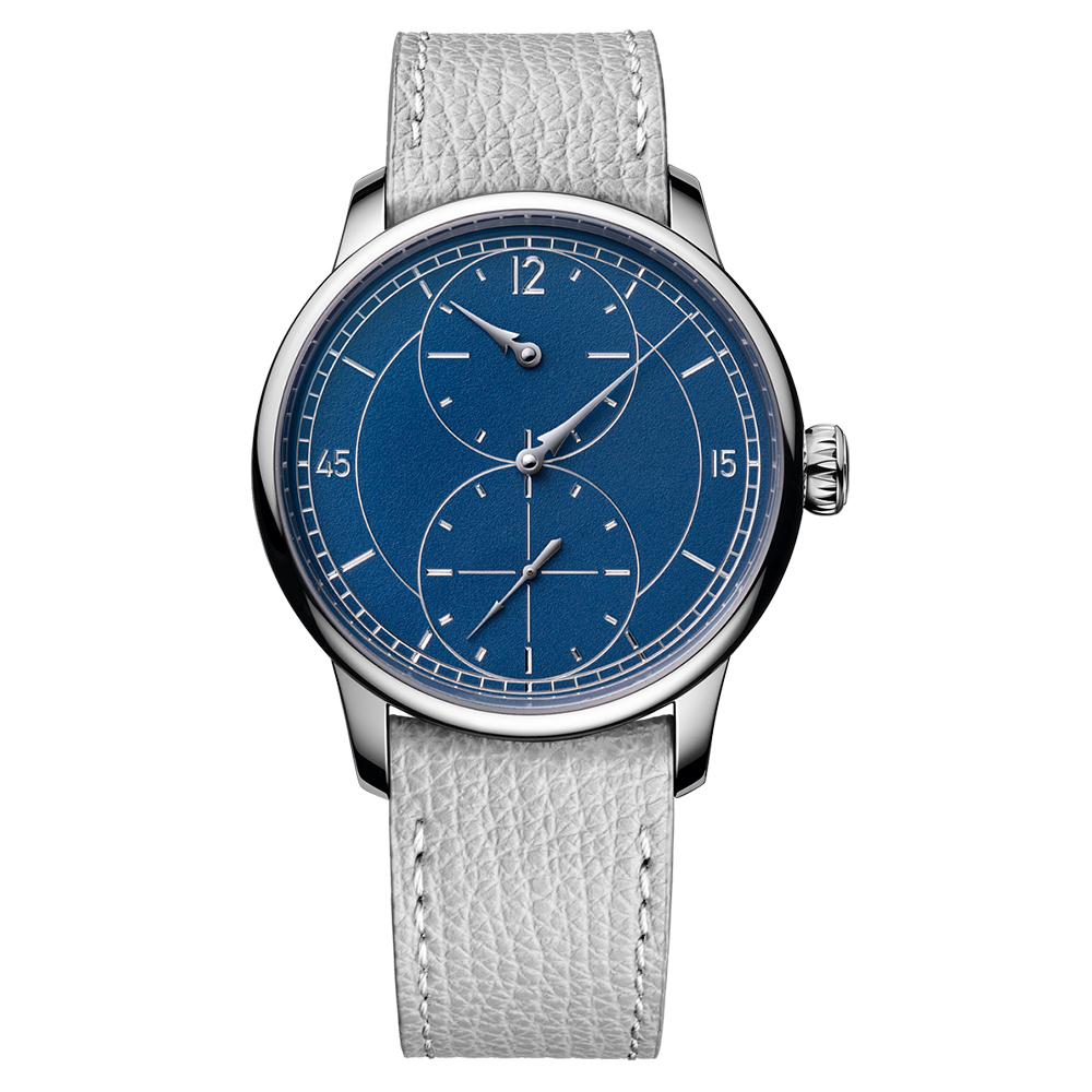 Noirmont Métiers d'art Collection 藝術大師系列｜Le Régulateur Gravé Bleu 三針一線午夜藍雕刻面盤腕錶