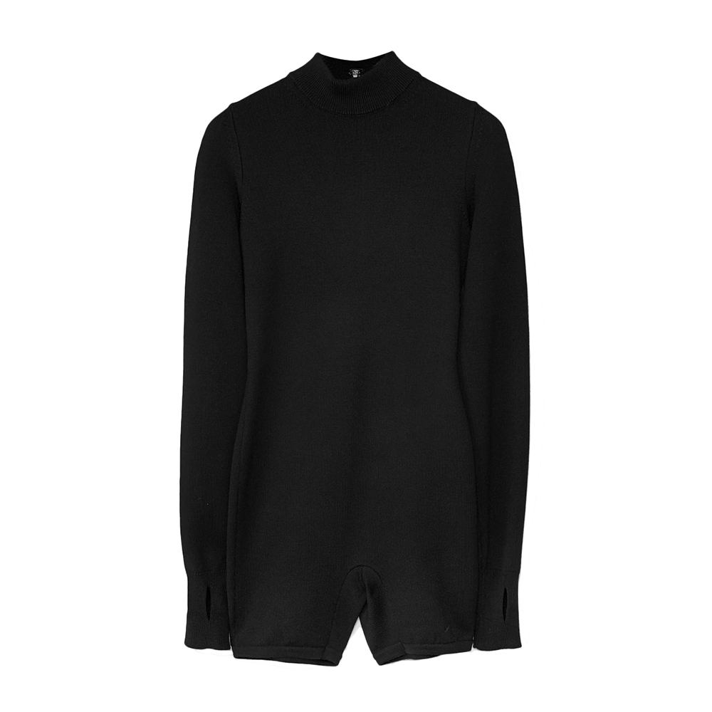 W Nike ESC Wool Bodysuit 連身衣 黑色 DR5403-010