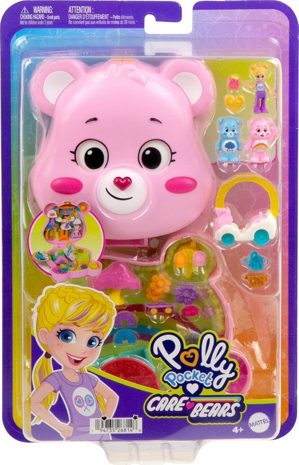 《 MATTEL 》  口袋波利百變百寶系列盒-Care Bears