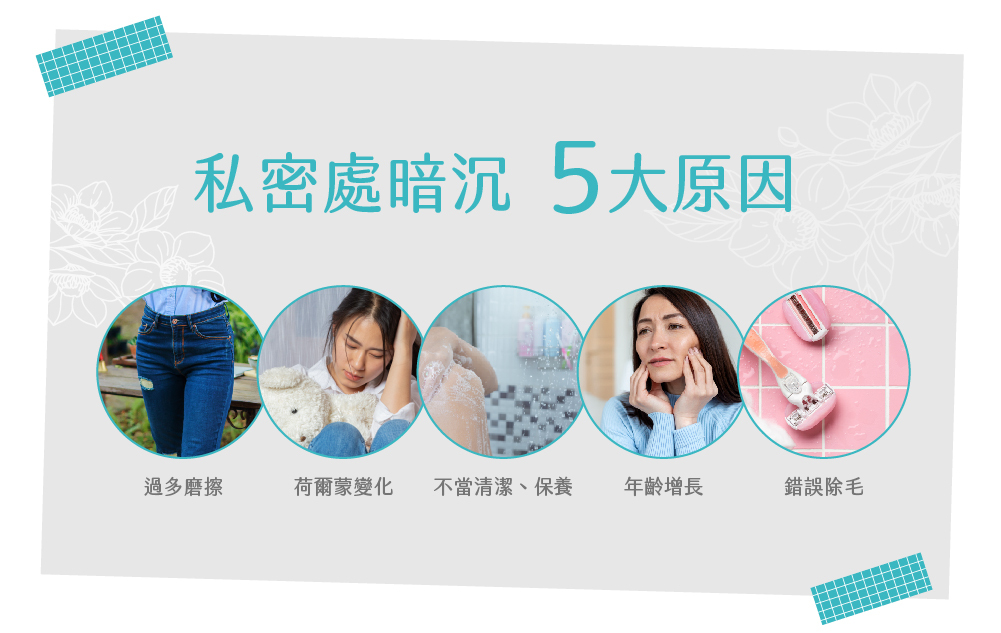 私密處,私密肌,私密處暗沉,私密處清潔,私密處保養,生理期,月經,荷爾蒙,私密處除毛,除毛,唯白