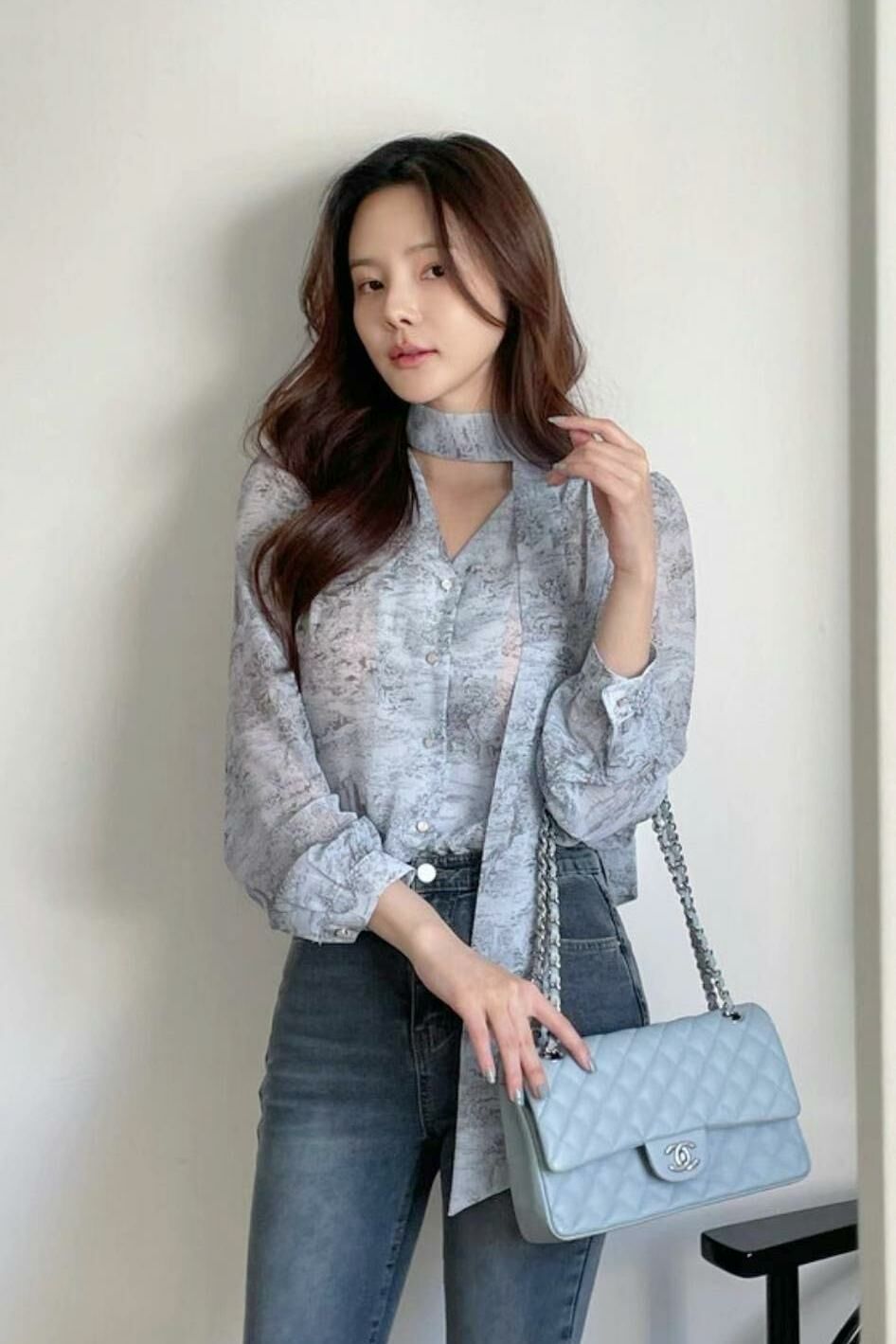 TOP#14538🤎大牌風復古雪紡上衣