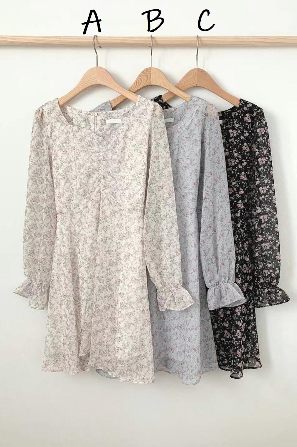 OP#14540🤎日系花開碎花裙