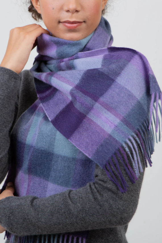 【現貨】Kiltane LL022504 100% Lambswool Scarf 頸巾 (Square Check Heather)
