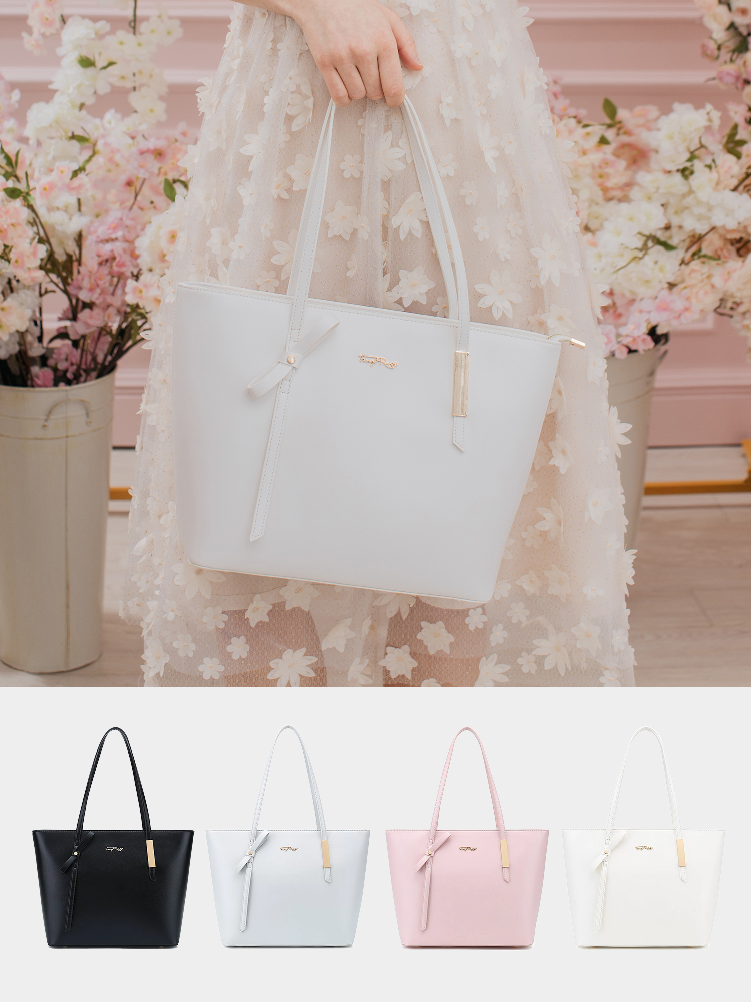 Fancy Bow Bow Tote Bag