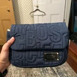 [S] MARC JACOBS 4S4HMS005H02-419 NYLON LEATHER CROSSBODY LOGO OUTLET SHOULDER BAG,AZURE BLUE, 196611115964 (SMJ454)