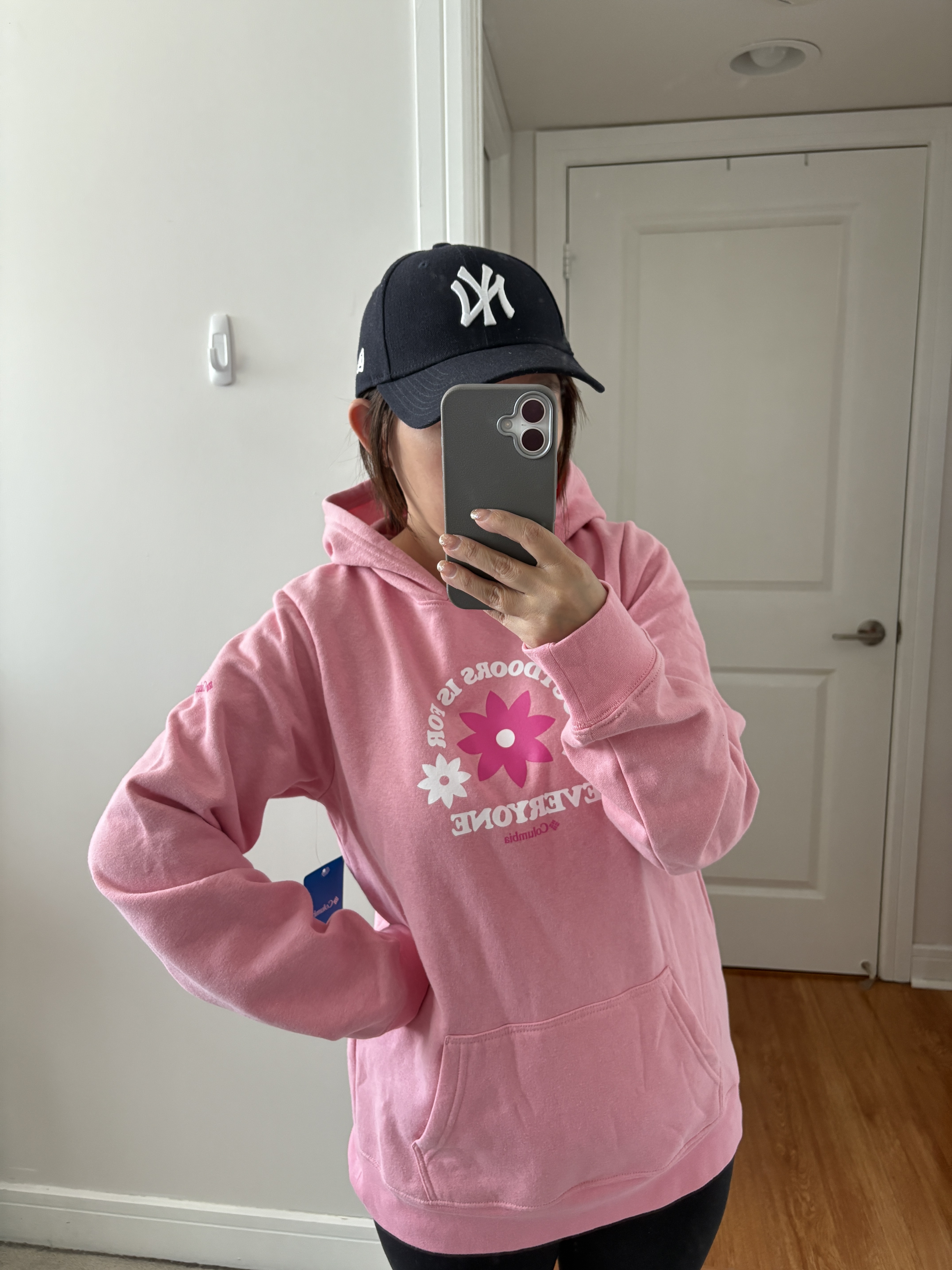 Columbia 童裝 圖案 刷毛 帽TEE