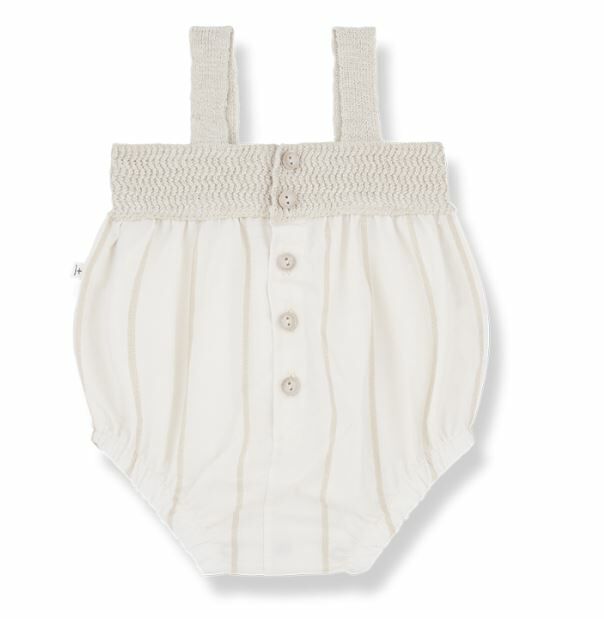 1+ in the family 針織金蔥拼接包屁褲 ZEUS off-white