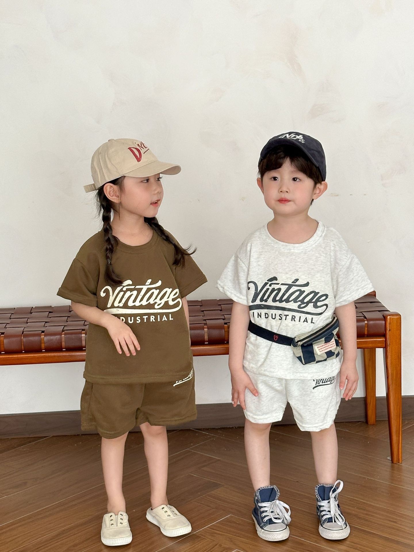 兄弟姐妹一起穿_美式vintage套裝