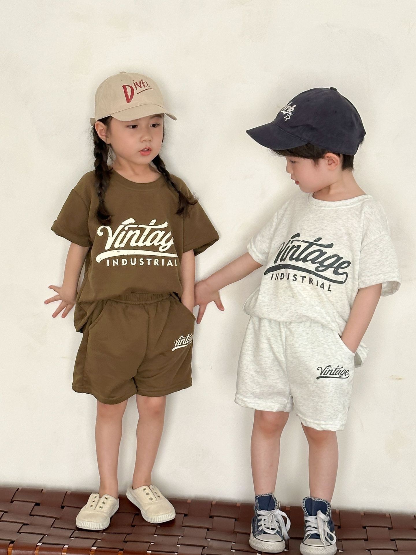 兄弟姐妹一起穿_美式vintage套裝