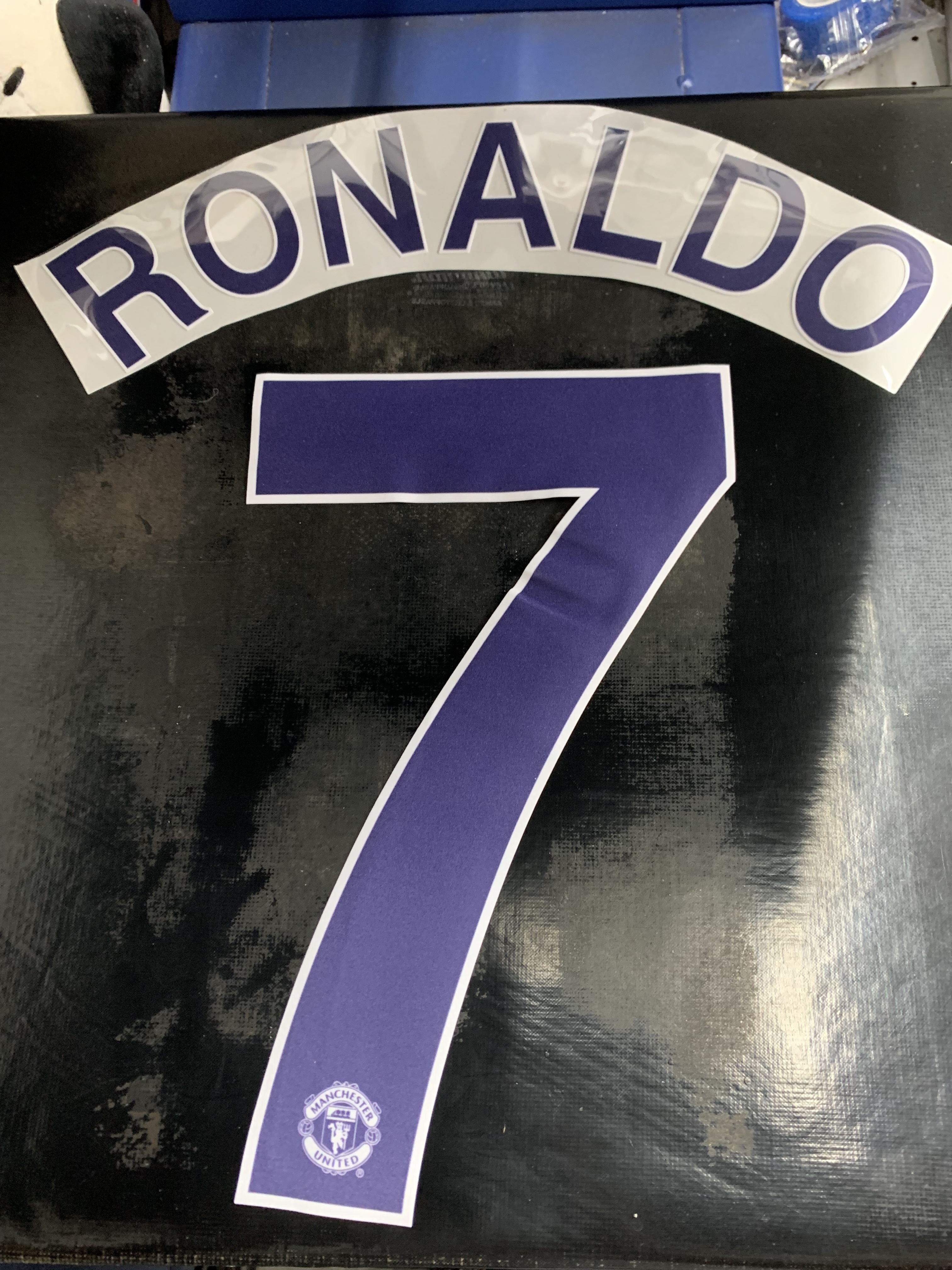 2008-2009 SportingID Manchester United Official UCL Final Nameset  - 7 RONALDO