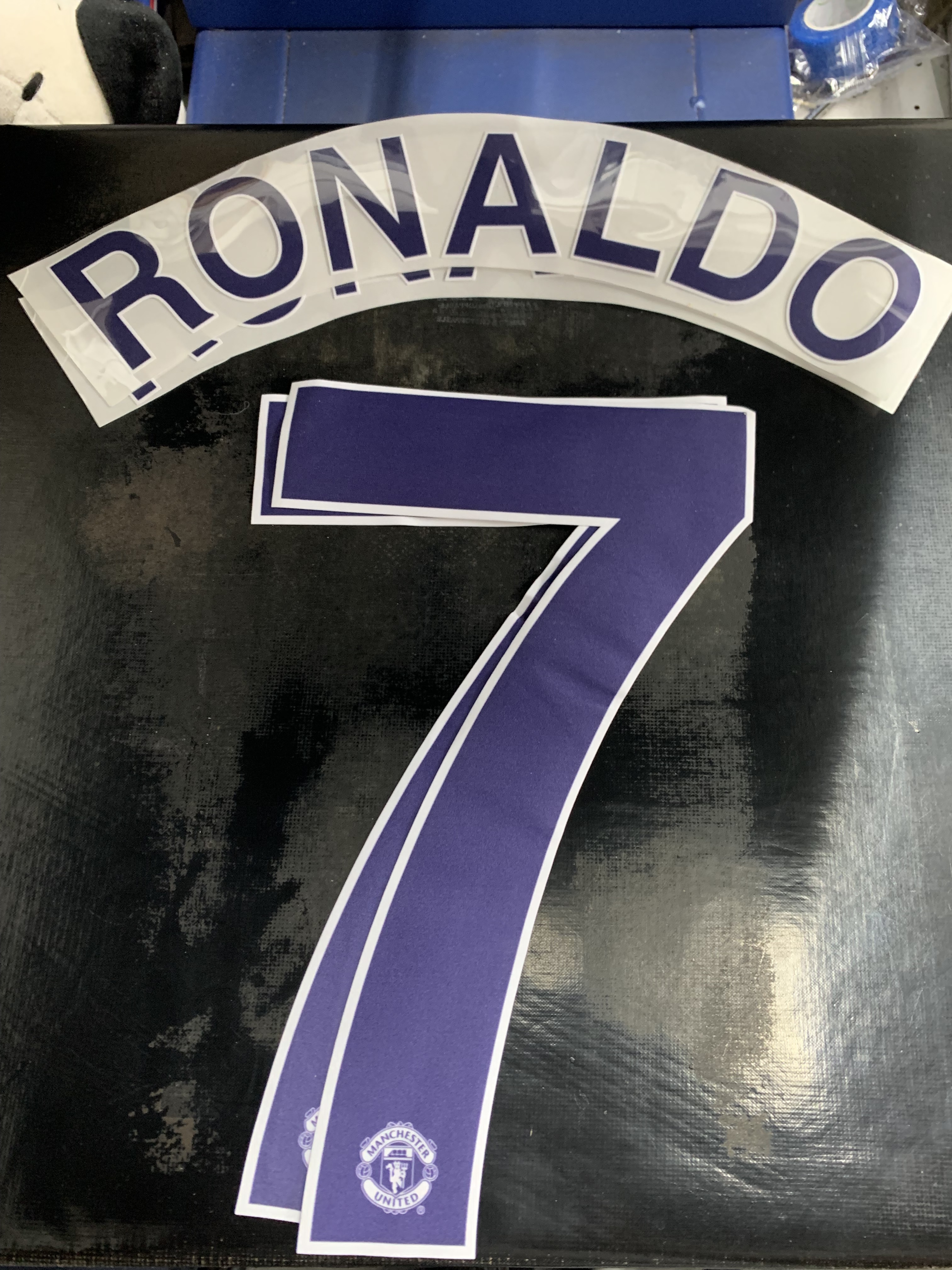 2008-2009 SportingID Manchester United Official UCL Final Nameset  - 7 RONALDO