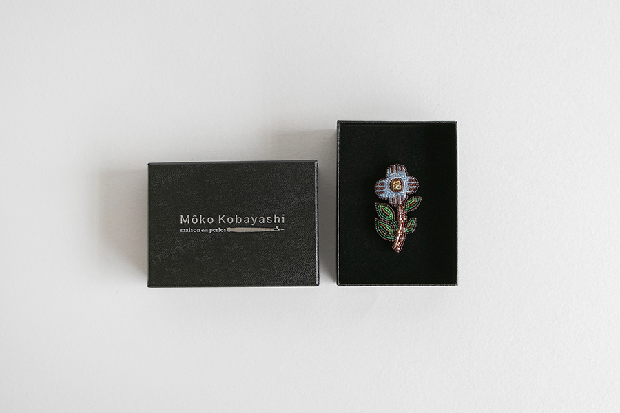 鹿兒島睦週邊 - 刺繡胸章（小林mo子×鹿兒島睦）fleur bleu B