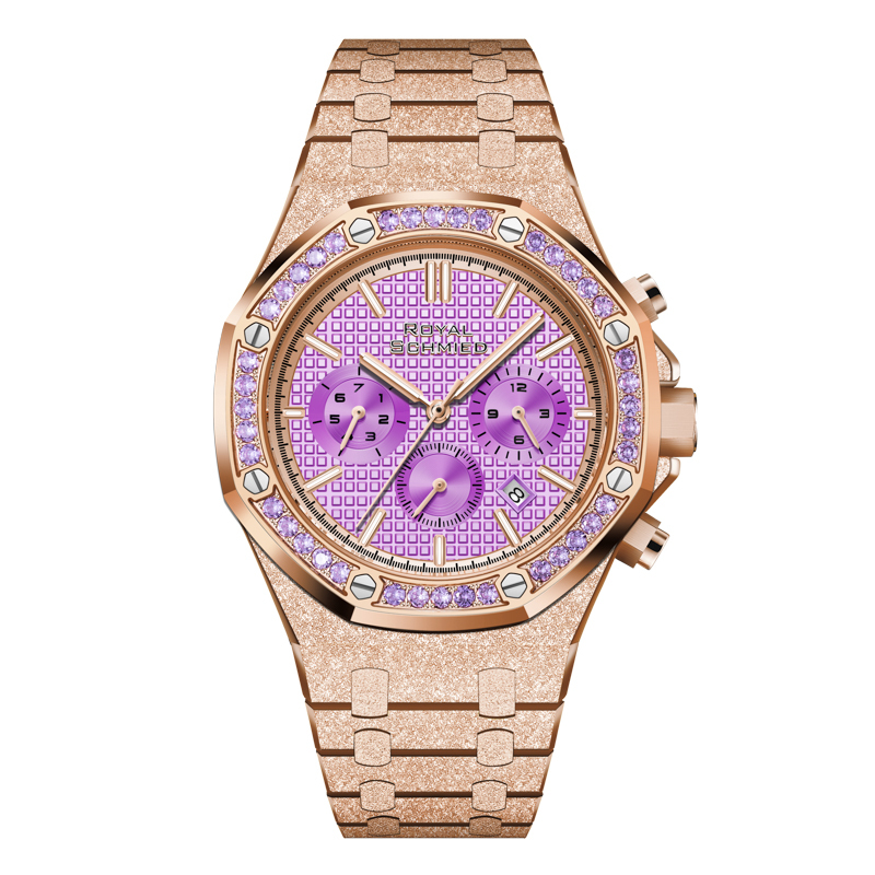 【Royal Schmied 皇家施米德】RYS-C011 霜金工藝 鏤空背蓋 三眼 機械 手錶 -