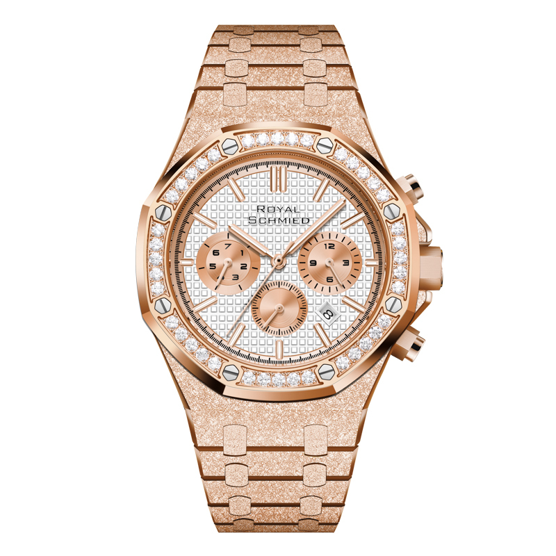 【Royal Schmied 皇家施米德】RYS-C011 霜金工藝 鏤空背蓋 三眼 機械 手錶 -