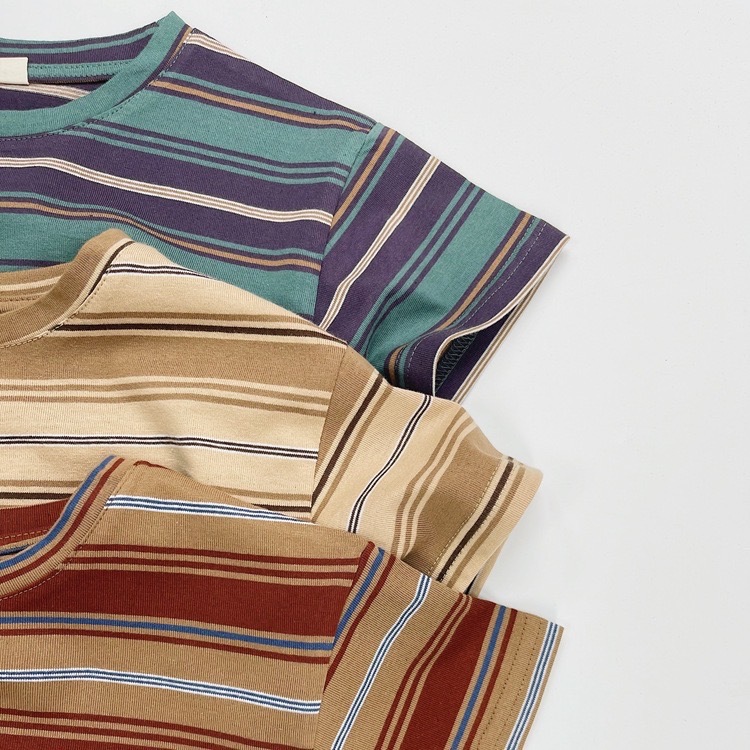 森系撞色條紋上衣