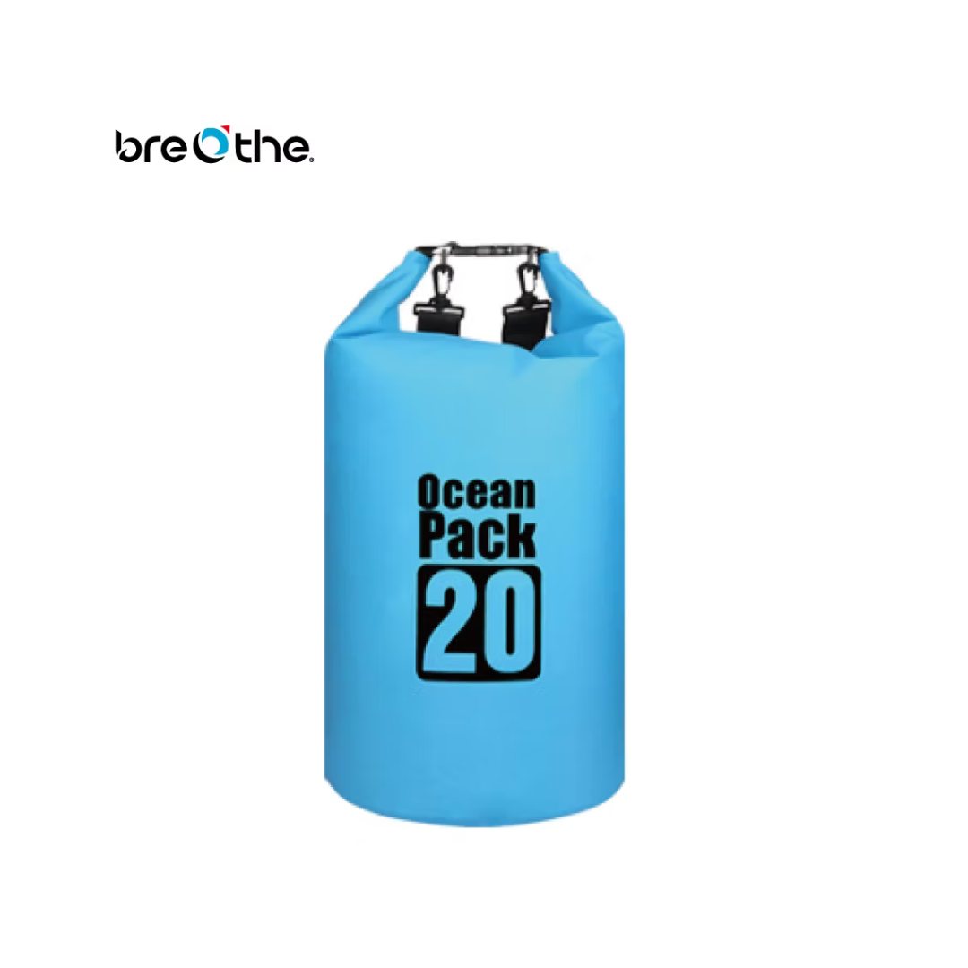 水呼吸Breathe 雙肩背防水袋 20L - 藍色