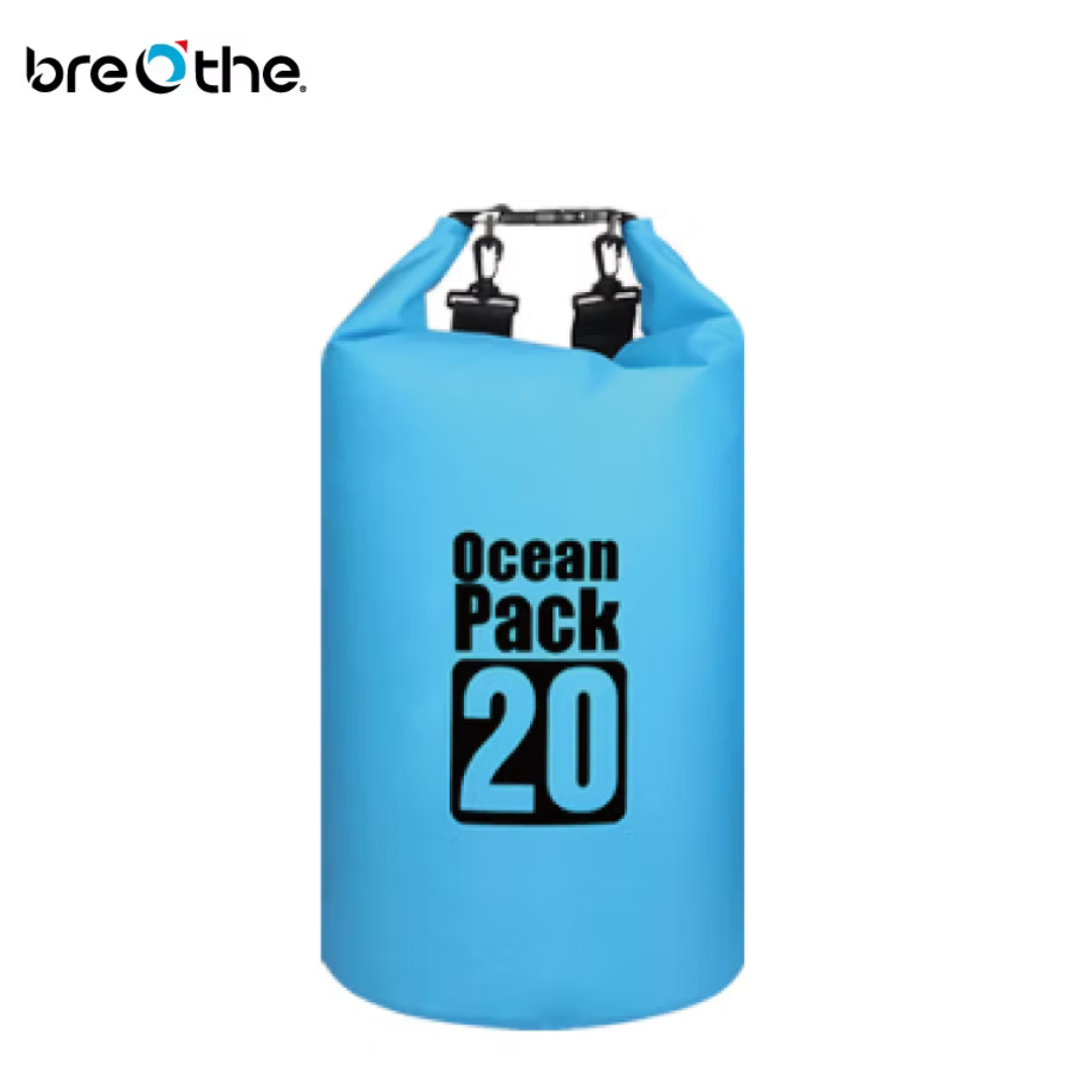 水呼吸Breathe 雙肩背防水袋 20L - 藍色