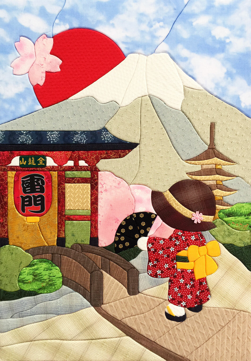 販售原尺寸【紙型】(環遊世界-日本篇 (拼布畫）