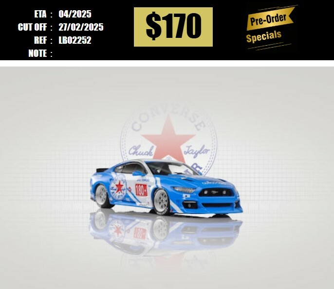 PO-$170 * LIBERTY64 * 1:64 FORD MUSTANG MK6 WIDEBODY CONVERSE [OD24/02]