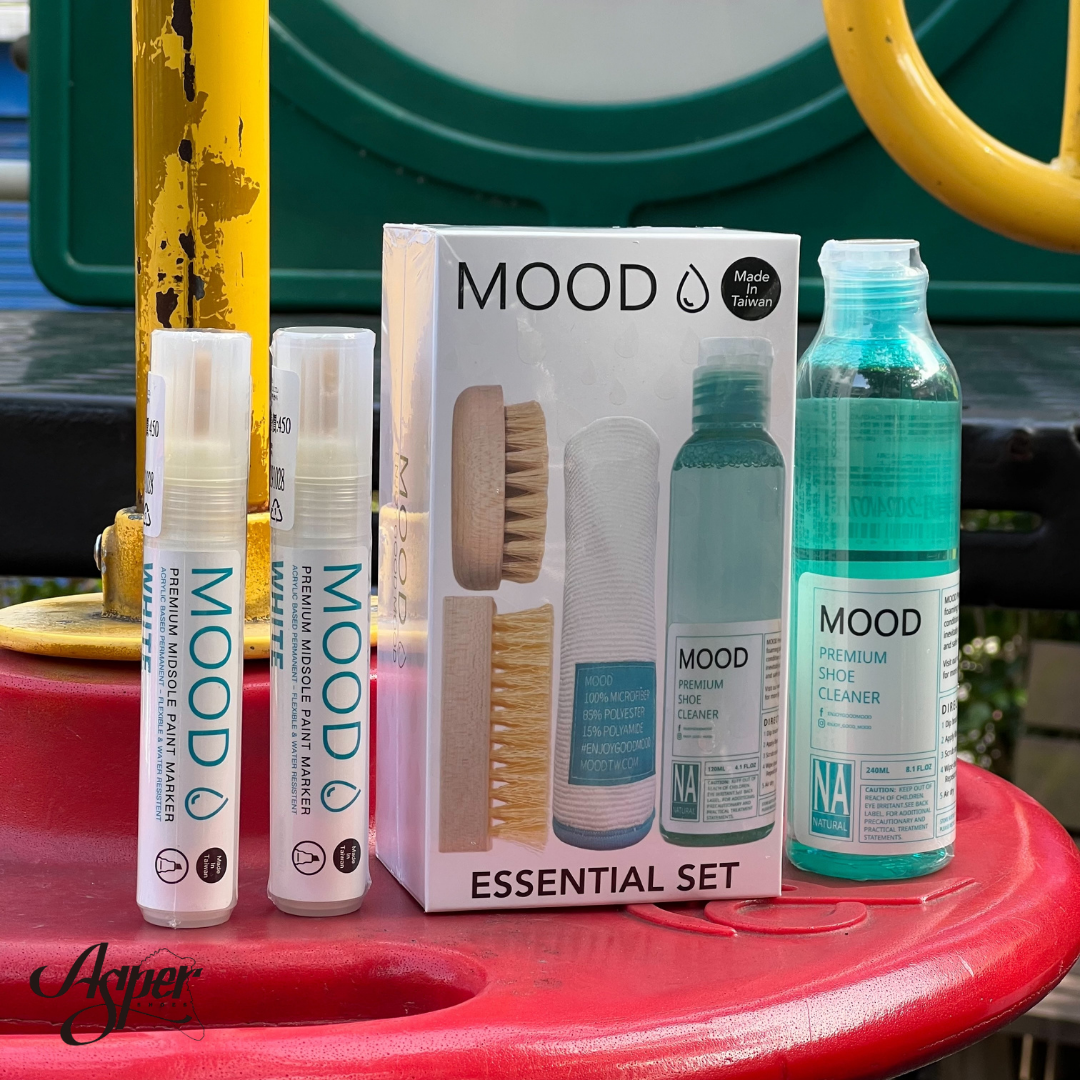 MOOD 洗鞋神器 MIT 清潔組套裝組( 240ML+原木刷＋鬃毛刷＋擦拭布） ( 額外贈:補充液體*1 補色筆*2 )