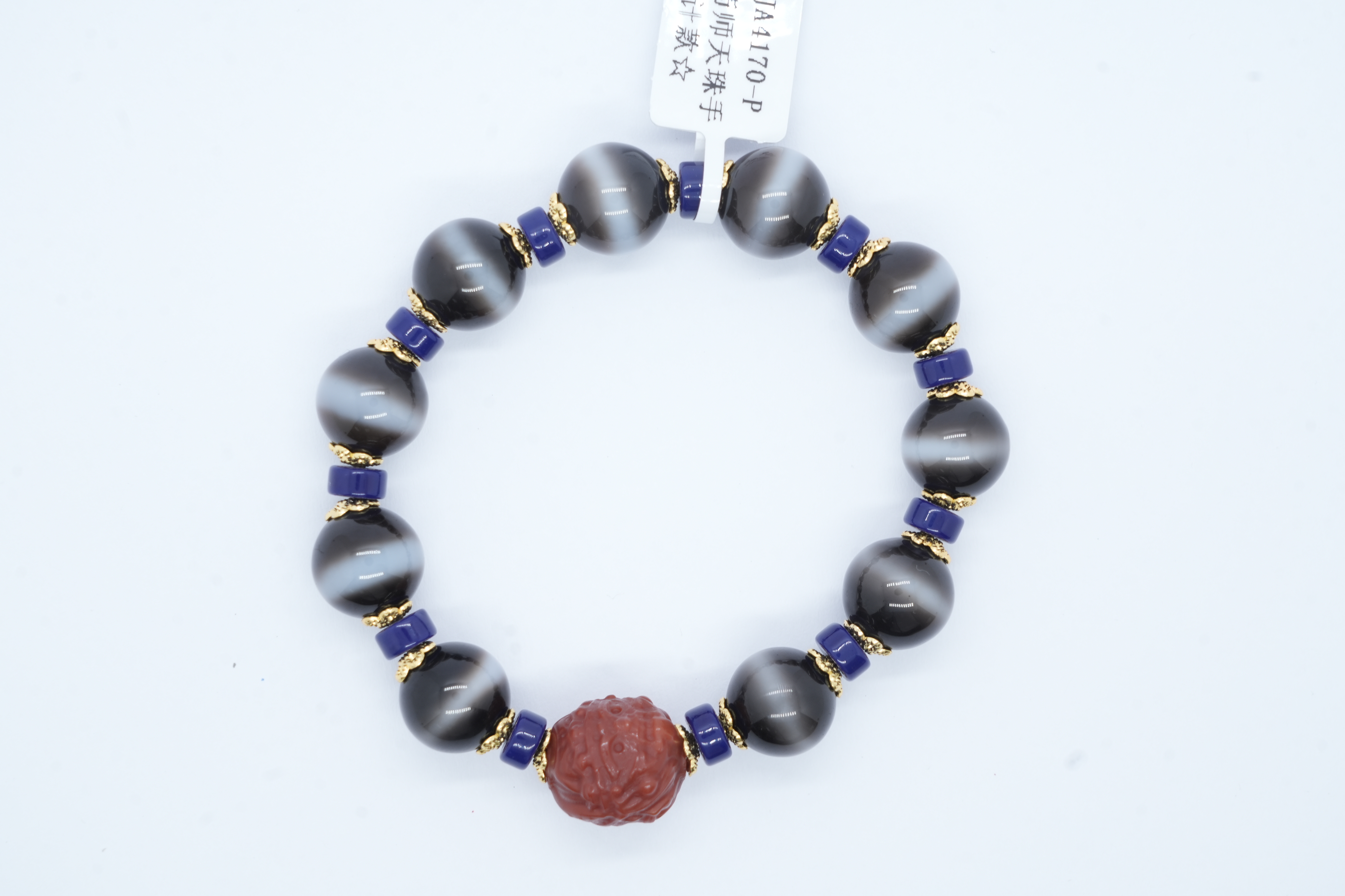 D1 一線藥師天珠配扎基拉姆手鏈設計款